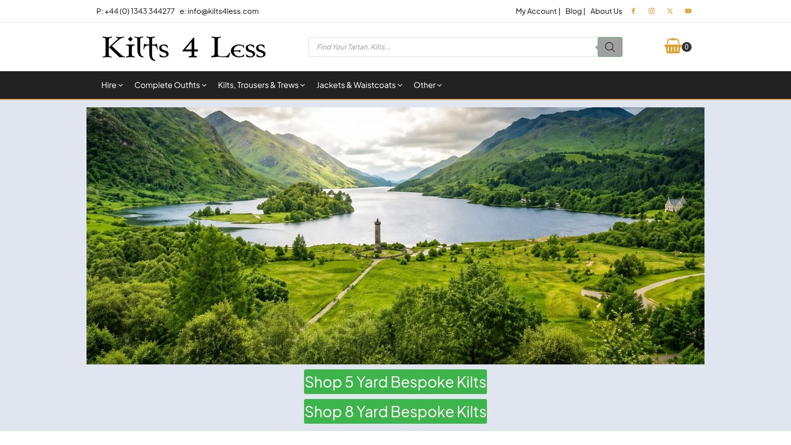 Screenshot from https://www.kilts4less.com